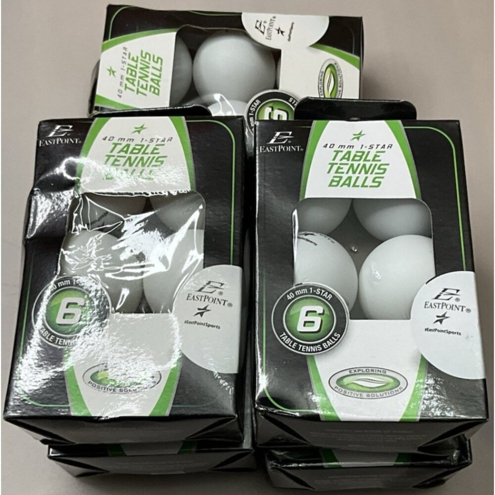 EastPoint Table Tennis Balls 40mm 1-Star LOT of 5  Packs 30 Balls Total New